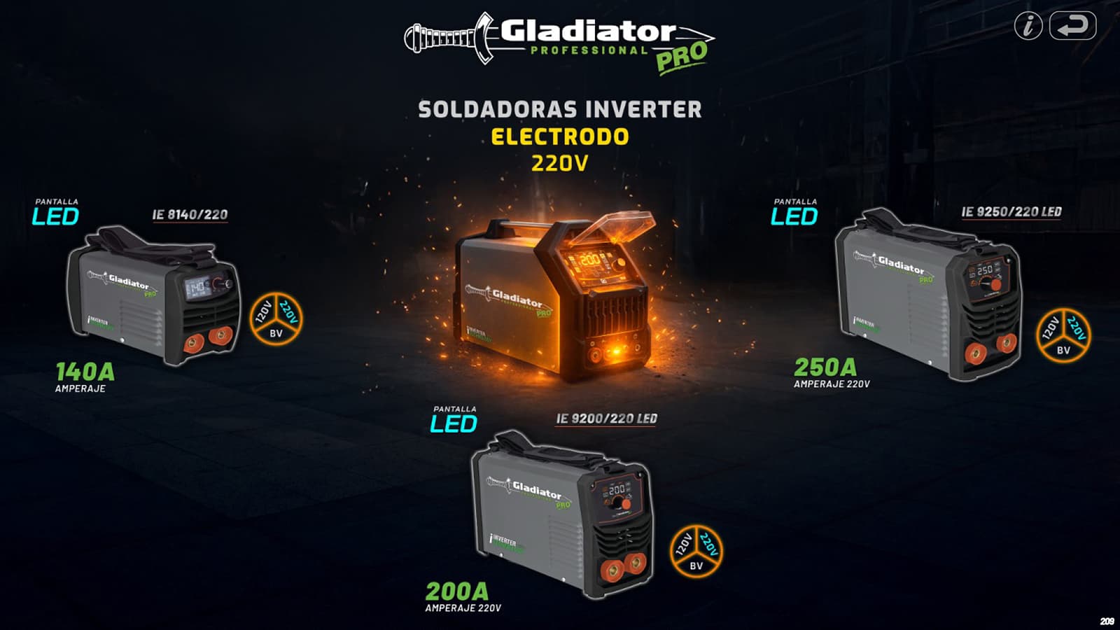 Soldadoras para electrodo G 220v