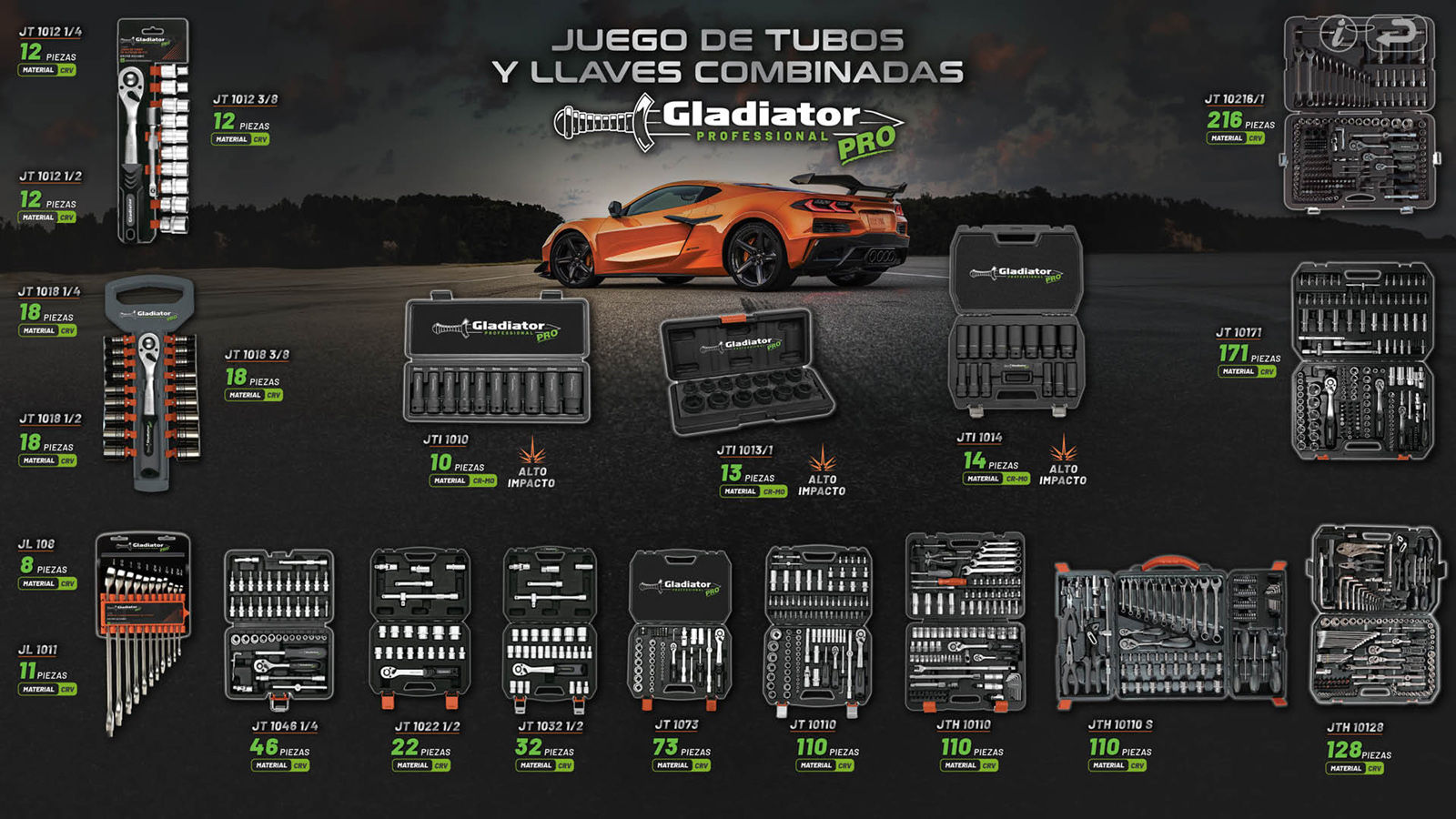 Juego de Tubos G metrico