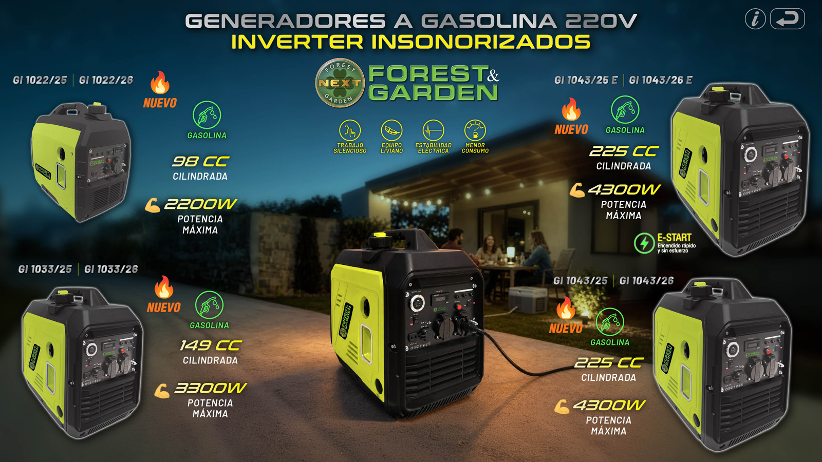 Generadores Insonorizados F&G 220v