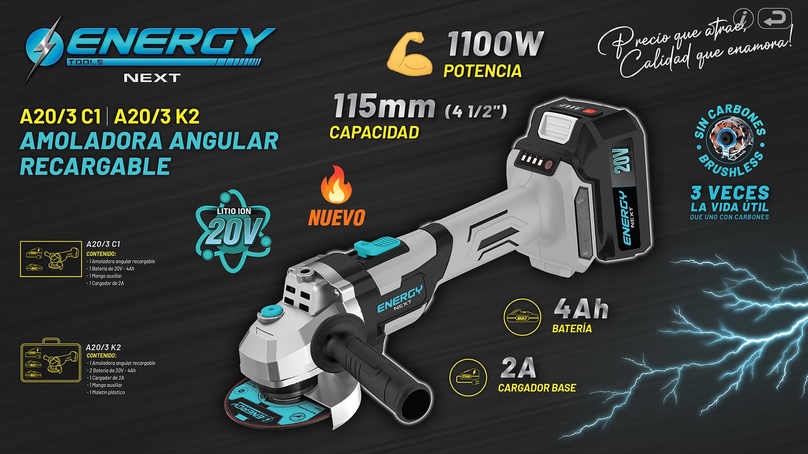 ENERGY - 20V Amoladora