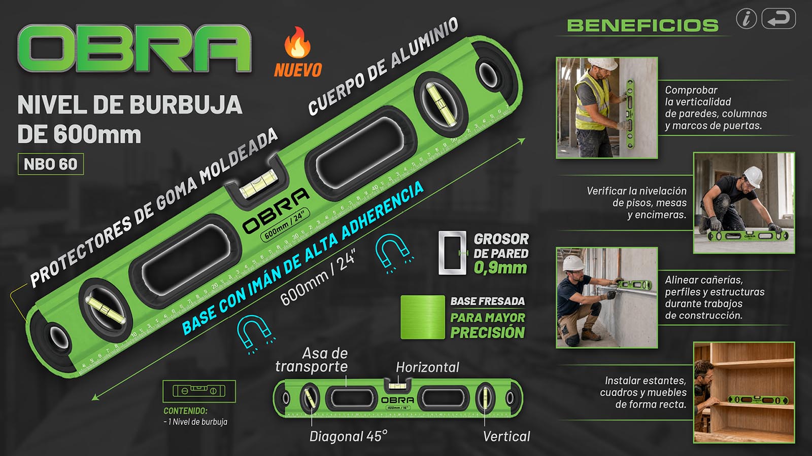 OBRA - Nivel Burbuja 3B
