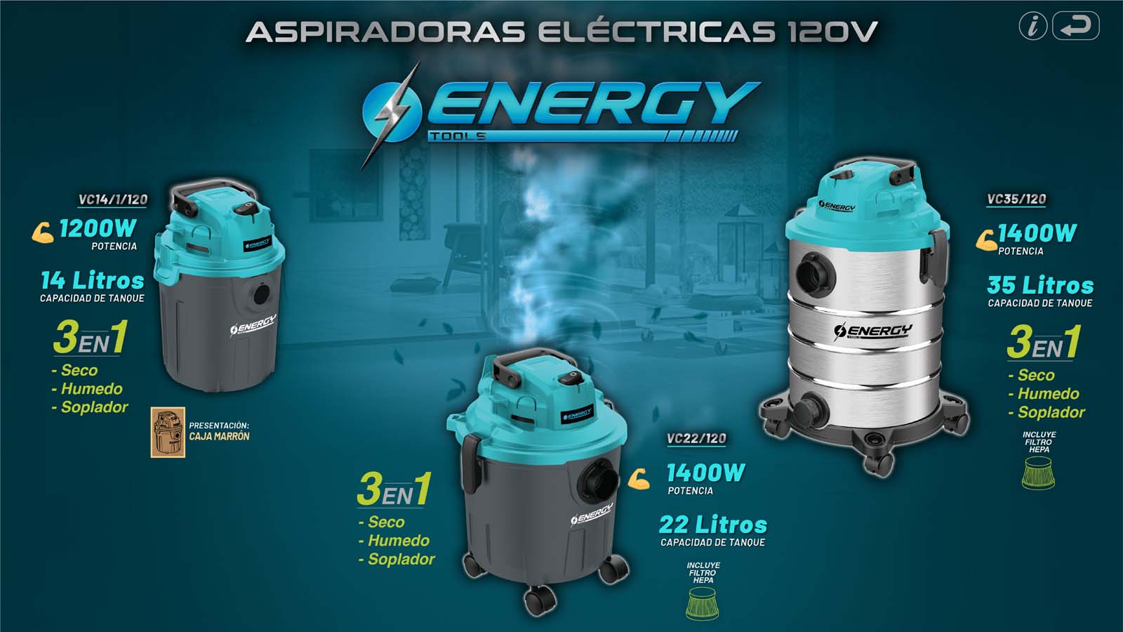 Aspiradoras E 120v
