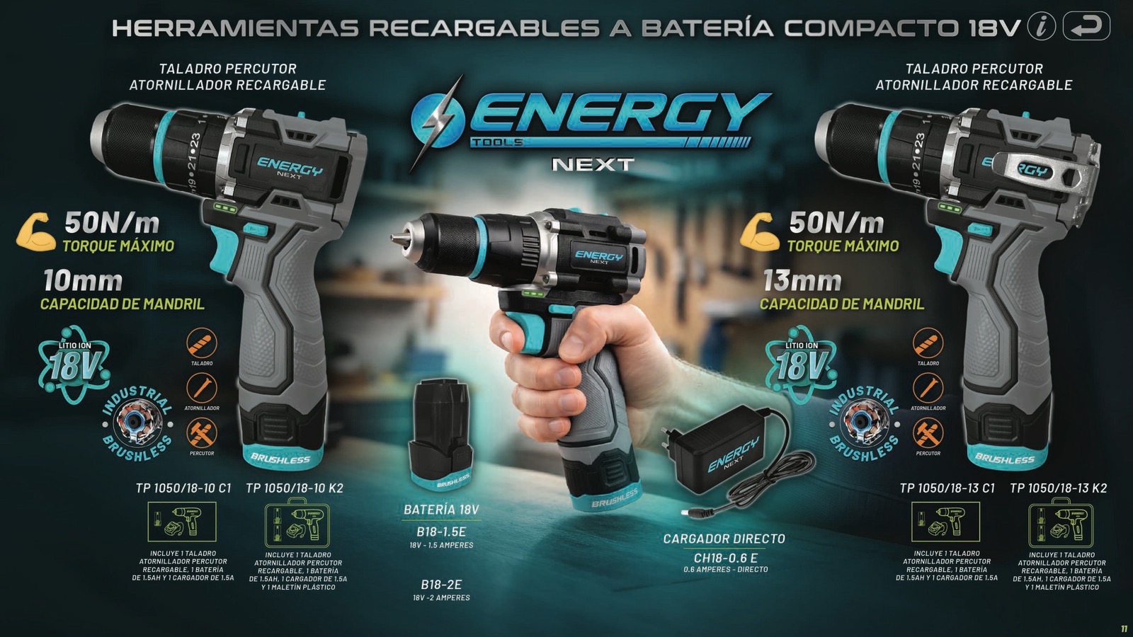 Hta Recargable 18v Energy Next