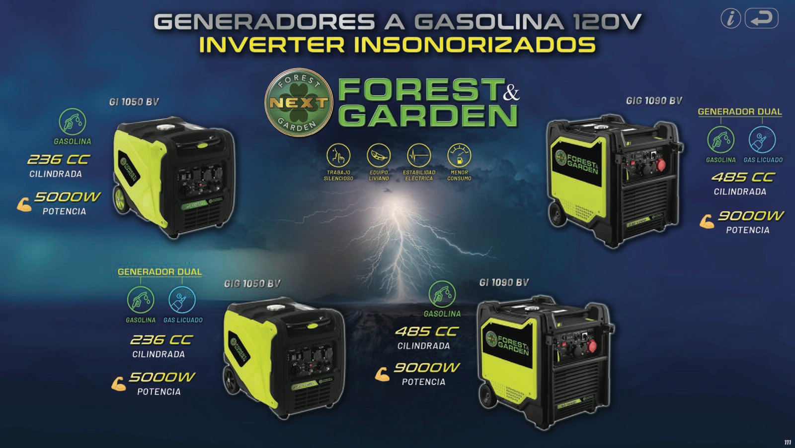 Generadores Insonorizados F&G 120v