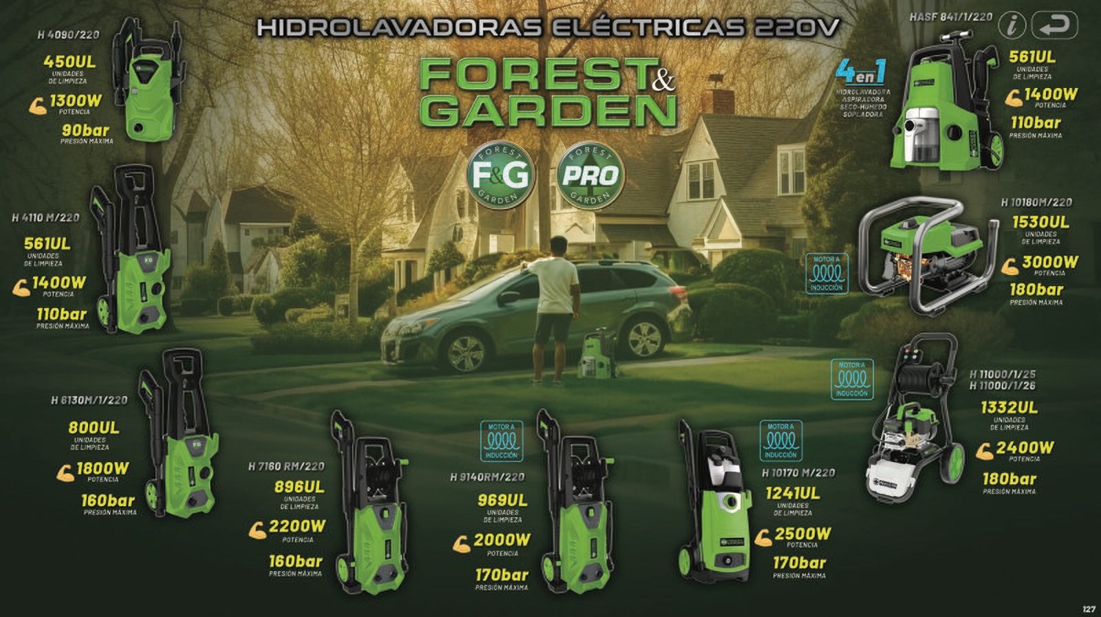 Hidrolavadoras electricas F&G 220v