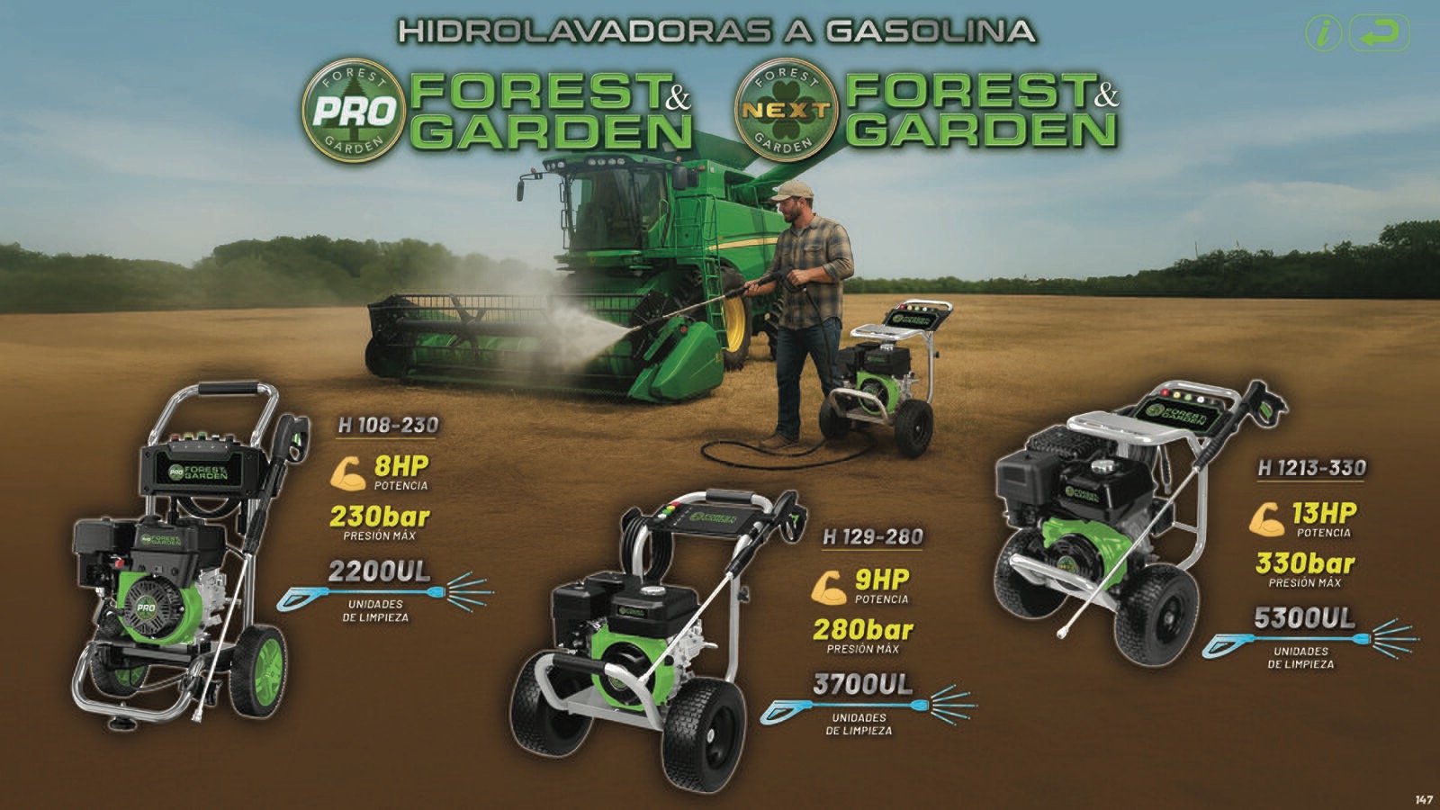 Hidrolavadoras a Gasolina F&G