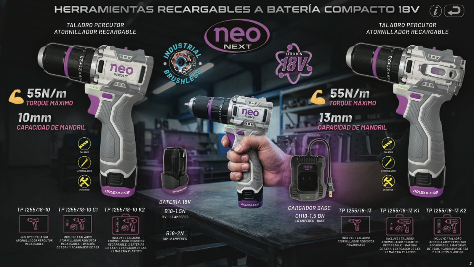 Hta Recargable 18v N